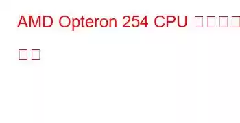 AMD Opteron 254 CPU 벤치마크 및 기능