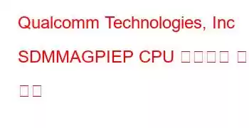 Qualcomm Technologies, Inc SDMMAGPIEP CPU 벤치마크 및 기능