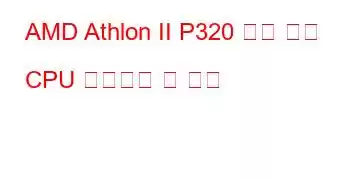 AMD Athlon II P320 듀얼 코어 CPU 벤치마크 및 기능