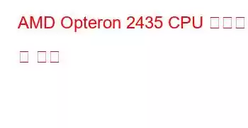 AMD Opteron 2435 CPU 벤치마크 및 기능