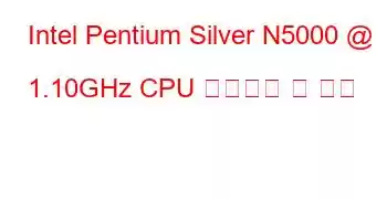 Intel Pentium Silver N5000 @ 1.10GHz CPU 벤치마크 및 기능