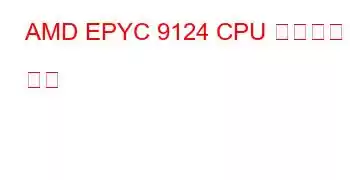 AMD EPYC 9124 CPU 벤치마크 및 기능