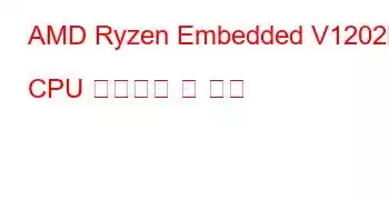 AMD Ryzen Embedded V1202B CPU 벤치마크 및 기능