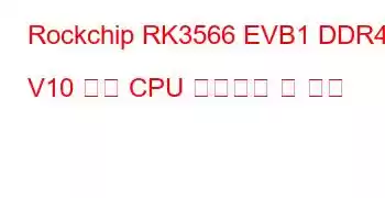 Rockchip RK3566 EVB1 DDR4 V10 보드 CPU 벤치마크 및 기능