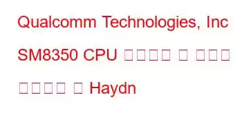 Qualcomm Technologies, Inc SM8350 CPU 벤치마크 및 기능을 기반으로 한 Haydn