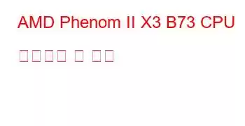 AMD Phenom II X3 B73 CPU 벤치마크 및 기능