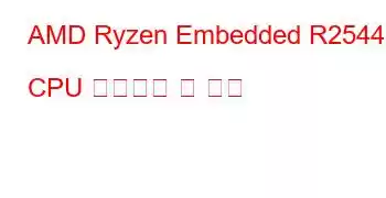 AMD Ryzen Embedded R2544 CPU 벤치마크 및 기능