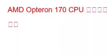 AMD Opteron 170 CPU 벤치마크 및 기능