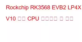 Rockchip RK3568 EVB2 LP4X V10 보드 CPU 벤치마크 및 기능