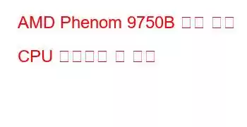 AMD Phenom 9750B 쿼드 코어 CPU 벤치마크 및 기능