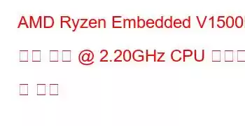 AMD Ryzen Embedded V1500B 쿼드 코어 @ 2.20GHz CPU 벤치마크 및 기능