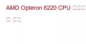 AMD Opteron 6220 CPU 벤치마크 및 기능