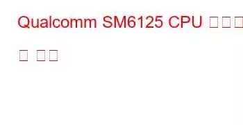 Qualcomm SM6125 CPU 벤치마크 및 기능