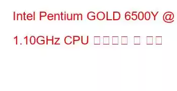 Intel Pentium GOLD 6500Y @ 1.10GHz CPU 벤치마크 및 기능