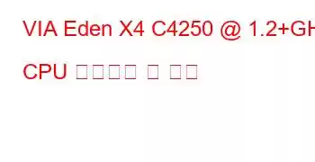 VIA Eden X4 C4250 @ 1.2+GHz CPU 벤치마크 및 기능