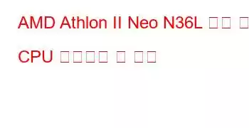 AMD Athlon II Neo N36L 듀얼 코어 CPU 벤치마크 및 기능