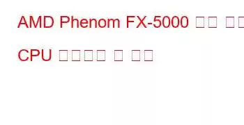 AMD Phenom FX-5000 쿼드 코어 CPU 벤치마크 및 기능