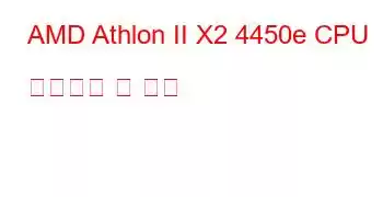 AMD Athlon II X2 4450e CPU 벤치마크 및 기능